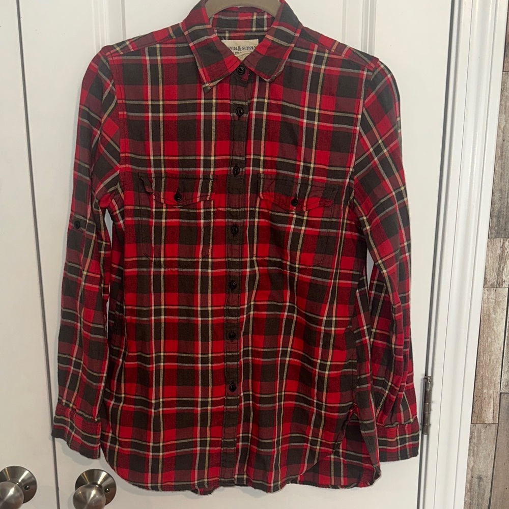 Denim & Supply Ralph Lauren Red Plaid Button Down Shirt